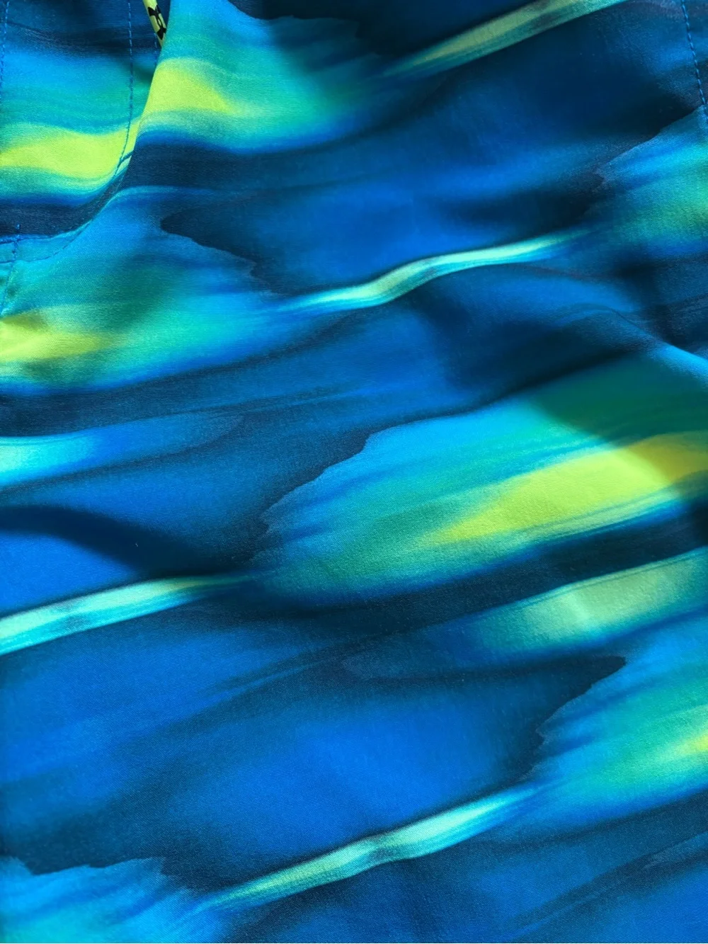 Hurley Blue & Neon Green Boys' swim Shorts
